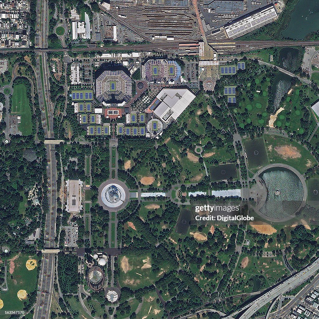 Satellite Image of the USTA National Tennis Center, Flushing Meadows, New York, United States