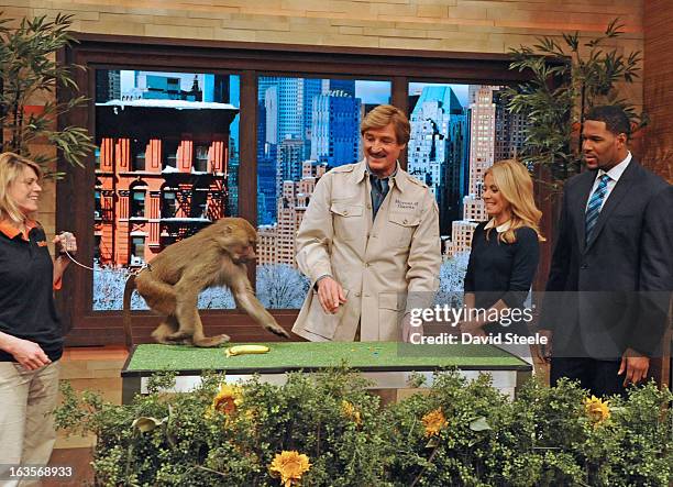 Peter Gros stops by with animals from Mutual of Omaha’s Wild Kingdom today on "LIVE with Kelly and Michael," distributed by Disney-Walt Disney...