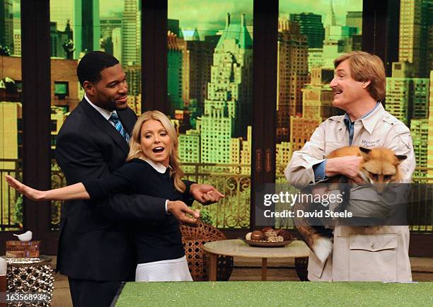 Peter Gros stops by with animals from Mutual of Omaha’s Wild Kingdom today on "LIVE with Kelly and Michael," distributed by Disney-Walt Disney...