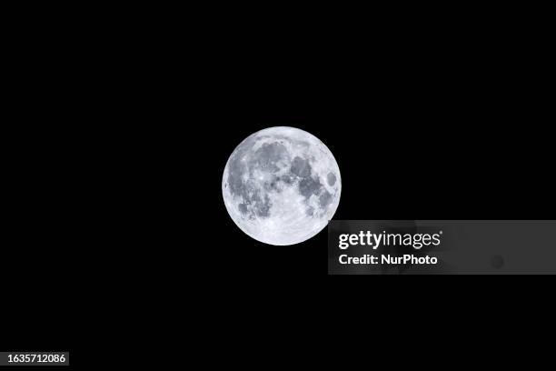 The last Super Blue Moon until 2037 in on August 31, 2023 in Milan, Italy