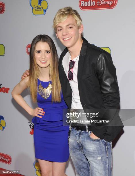 Laura Marano and Ross Lynch attend the Disney Channel Kids Upfront 2013 at Hudson Theatre on March 12, 2013 in New York City.