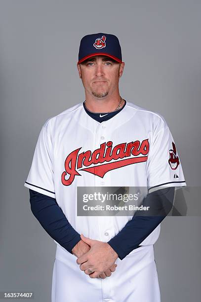 Brett Myers of the Cleveland Indians poses during Photo Day on February 19, 2013 at Goodyear Ballpark in Goodyear, Arizona.