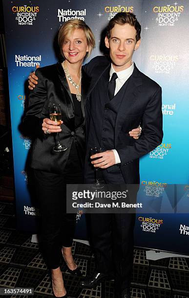 Director Marianne Elliott and actor Luke Treadaway attend an after party celebrating the press night performance of 'The Curious Incident of the Dog...