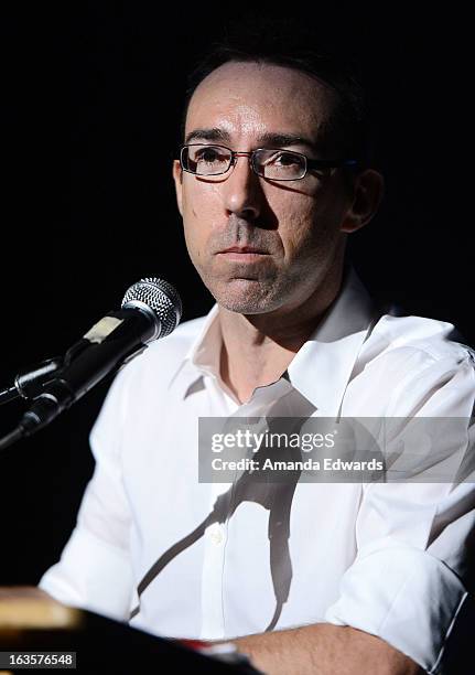 Executive producer Rob Bagshaw leads the BAFTA LA Reality TV Master Class at George Washington Preparatory High School on March 12, 2013 in Los...