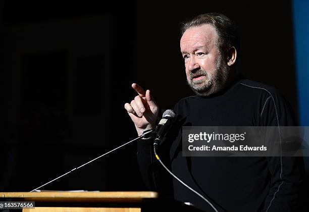 Showrunner and documentray filmmaker Vince DiPersio speaks at the BAFTA LA Reality TV Master Class led by Rob Bagshaw at George Washington...