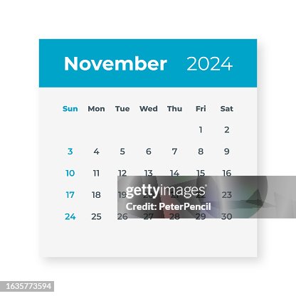 November 2024 Calendar Leaf Vector Illustration High-Res Vector Graphic November 2024 Calendar Leaf Vector Illustration High-Res Vector Graphic