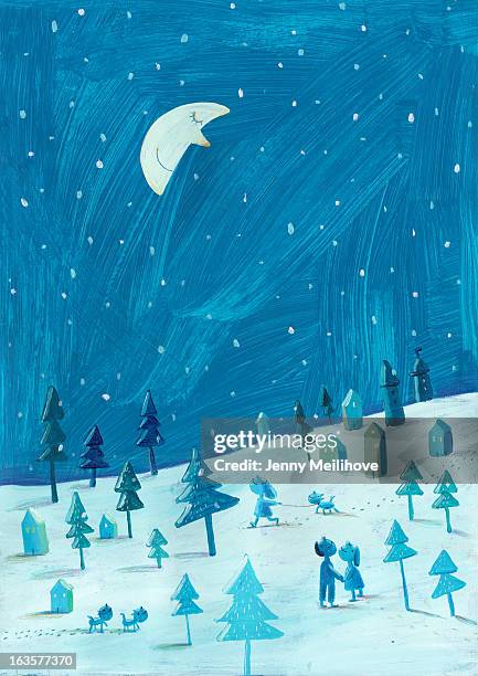 moon - tel aviv stock illustrations