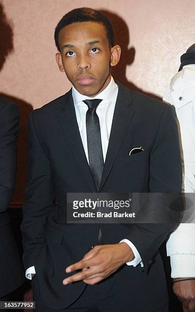 Musician Prodigy attends the Mindless Behavior "All Around The World" New York Screening at AMC Loews 34th Street 14 theater on March 12, 2013 in New...
