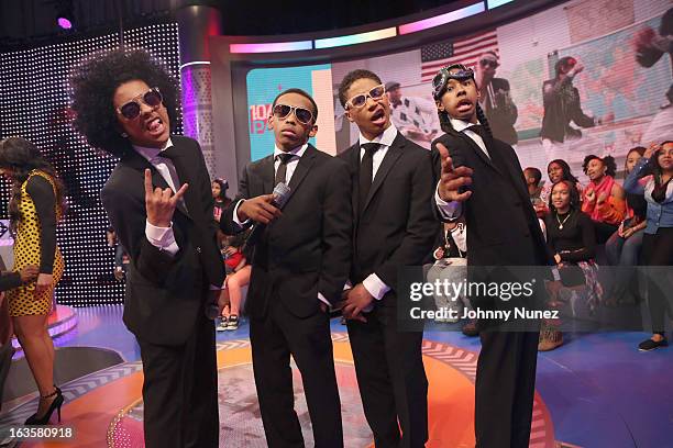 Mindless Behavior visits BET's "106 & Park" at BET Studios on March 11, 2013 in New York City.