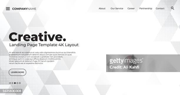 4k landing page template - abstract dynamic, modern, futuristic, multi colored, simple for website template background - simple gray background stock illustrations