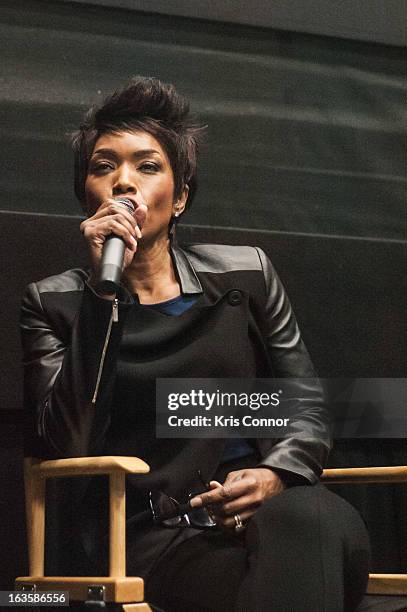 Angela Bassett Picture speaks during the "Olympus Has Fallen" screening at AMC Loews Georgetown 14 on March 12, 2013 in Washington, DC.