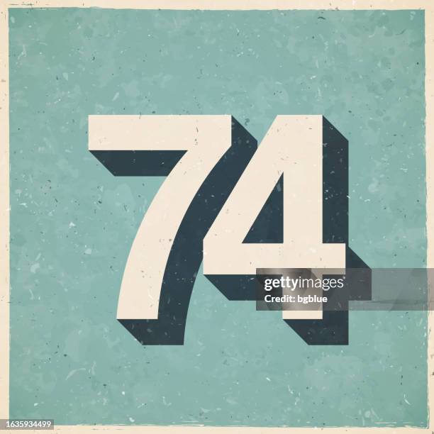 70 Number Seventy Icon In Retro Vintage Style Old Textured Paper
