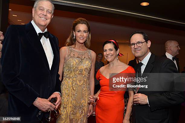 David H. Koch, executive vice president of Koch Industries Inc., from left, Julia Koch, Alexandra Lebenthal, chief executive officer, president and...