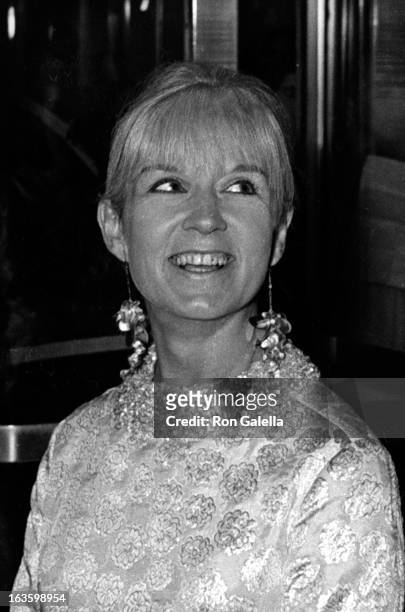 Sybil Christopher attends Marlene Dietrich Opening Party on October 9, 1967 at the Rainbow Room in New York City.