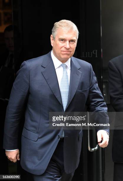 Prince Andrew, Duke of York visits Mother London on March 13, 2013 in London, England.