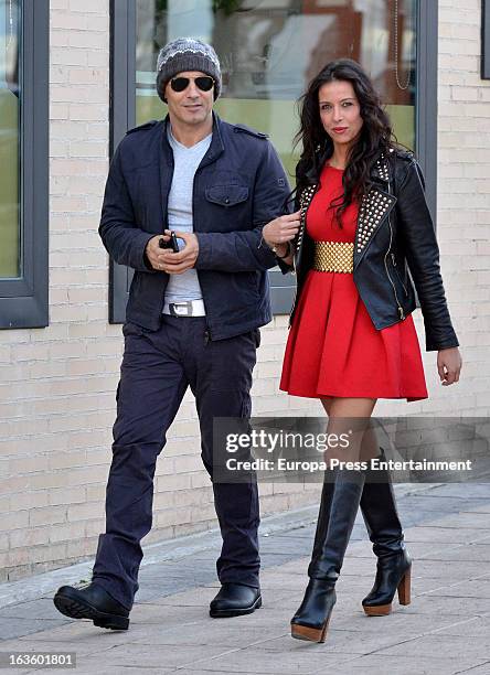 Mira Quien Salta' tv presenter Jesus Vazquez is seen leaving 'El coso de las brasas' restaurant on March 12, 2013 in Madrid, Spain.