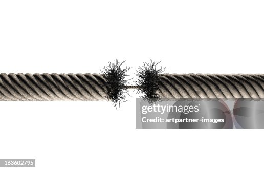 Dangler Ropes To Dangle On A String A Thick Rope Tears High-Res Stock Photo - Getty ...