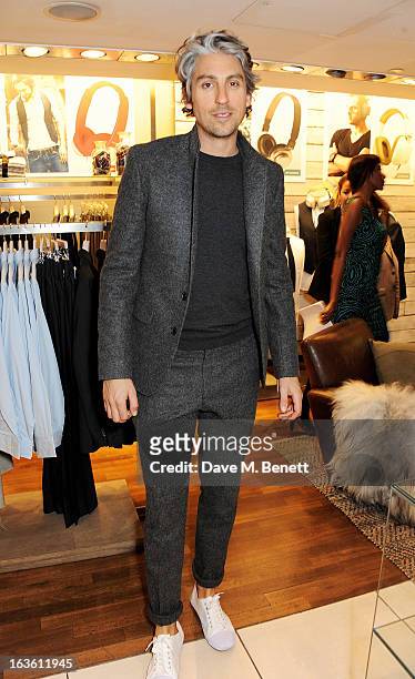 George Lamb attends the Panasonic Technics 'Shop To The Beat' Party which he hosted at French Connection, Oxford Circus, on March 13, 2013 in London,...