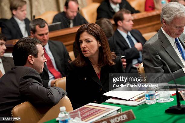 Sen. Kelly Ayotte, R-N.H., at a Senate Budget Committee markup of the Concurrent Resolution on the Budget for FY2014.