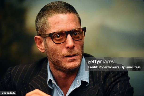 Italian stylist Lapo Elkann presents his book 'Le Regole del mio Stile" at Hotel Carlton on March 13, 2013 in Bologna, Italy.