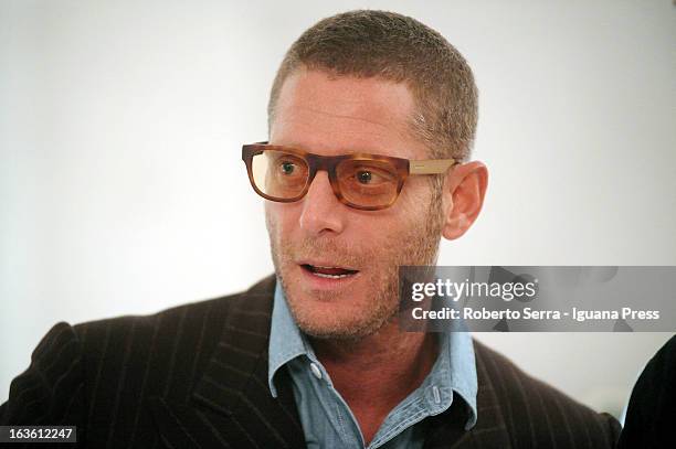 Italian stylist Lapo Elkann presents his book 'Le Regole del mio Stile" at Hotel Carlton on March 13, 2013 in Bologna, Italy.