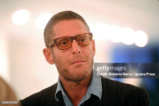 Italian stylist Lapo Elkann presents his book 'Le Regole del mio Stile" at Hotel Carlton on March 13, 2013 in Bologna, Italy.