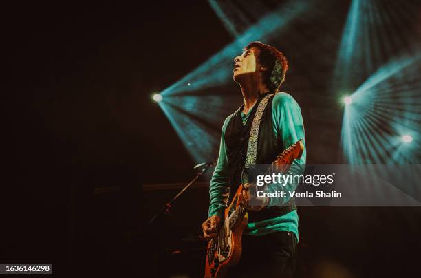 Johnny Marr performs at Helsingin Juhlaviikot Festival 2023 at Huvila-Teltta on August 23, 2023 in Helsinki, Finland.