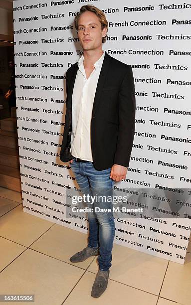 Jack Fox attends the Panasonic Technics 'Shop To The Beat' Party hosted by George Lamb at French Connection, Oxford Circus, on March 13, 2013 in...