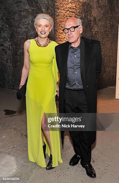 Myriam Blundell and Michael Nyman attend the Wanderlust: Contemporary Art Society Annual Fundraising Gala, sponsored by Boucheron, at the Old Vic...