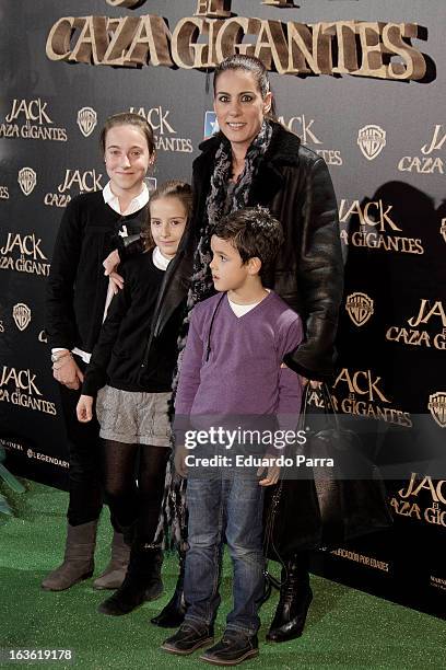 Alicia Senovilla attends 'Jack el Caza Gigantes' premiere photocall at Kinepolis cinema on March 13, 2013 in Madrid, Spain.