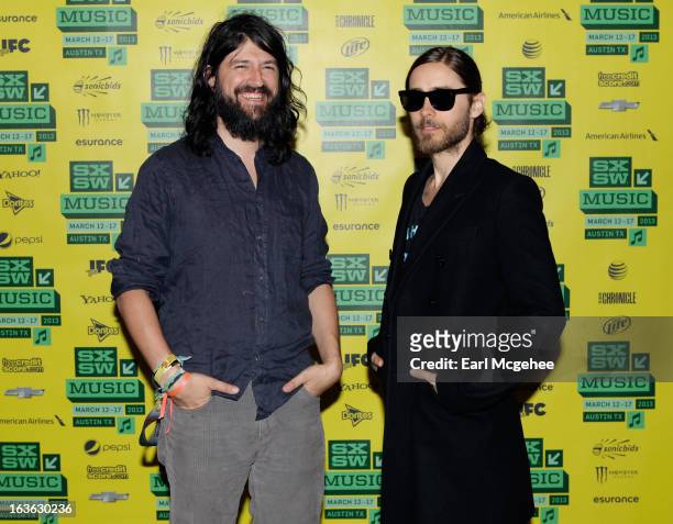 Chris Kantrowitz, Founder/CEO Gobbler and musician Jared Leto attend SXSW Interview: Jared Leto during the 2013 SXSW Music, Film + Interactive...