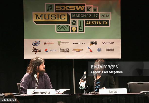 Chris Kantrowitz, Founder/CEO Gobbler and musician Jared Leto speak onstage at SXSW Interview: Jared Leto during the 2013 SXSW Music, Film +...
