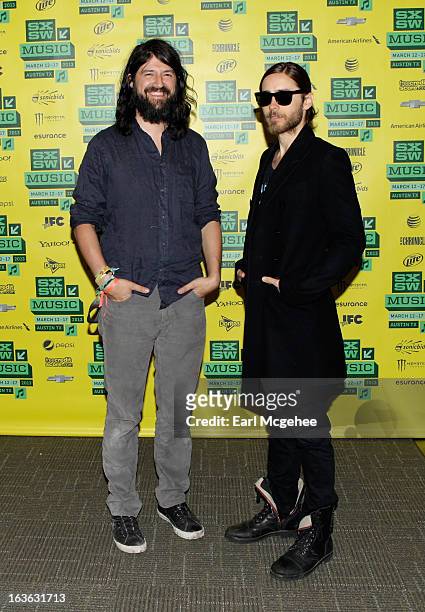 Chris Kantrowitz, Founder/CEO Gobbler and musician Jared Leto attend SXSW Interview: Jared Leto during the 2013 SXSW Music, Film + Interactive...