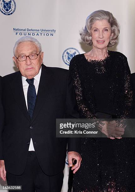 Henry Kissinger and Nancy Kissinger attend the National Defense University Foundation's International Statesman and Business Advocate Award...
