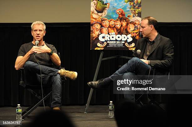 Chris Sanders and Kirk De Micco attends "The Croods" screening at The Film Society of Lincoln Center, Walter Reade Theatre on March 13, 2013 in New...