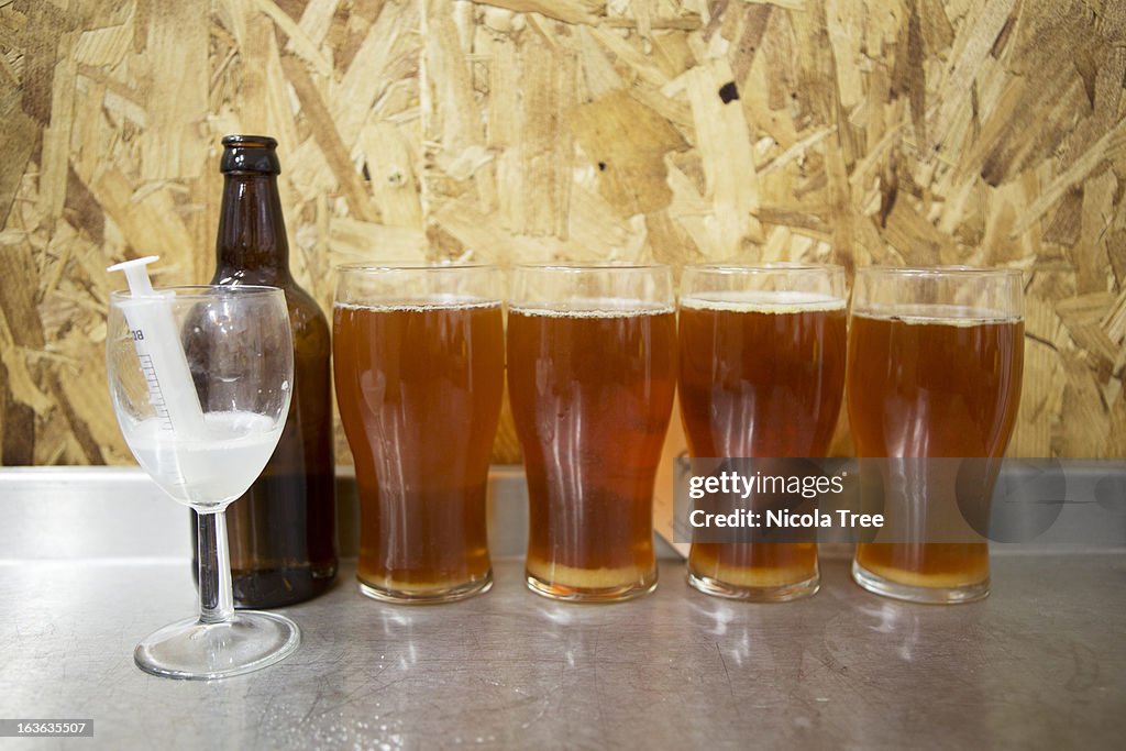 Clarity of beer testing different levels of fining