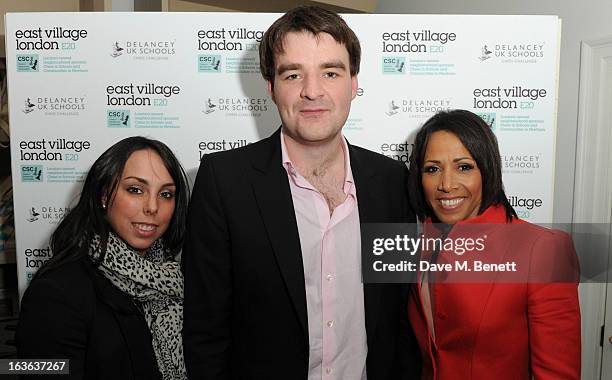 Beth Tweddle, chess grandmaster Gawain Jones and Dame Kelly Holmes attend the launch of the 'Urban Chess' Funding Initiative from East Village at...