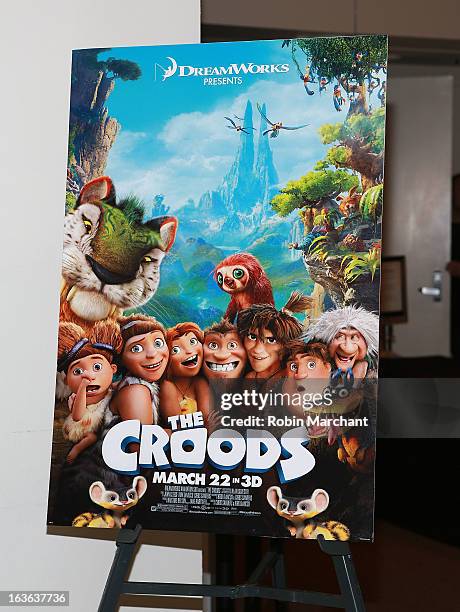 General view of atmosphere at "The Croods" screening at The Film Society of Lincoln Center, Walter Reade Theatre on March 13, 2013 in New York City.