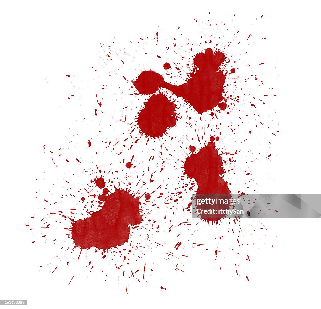 Set of various blood splatters
