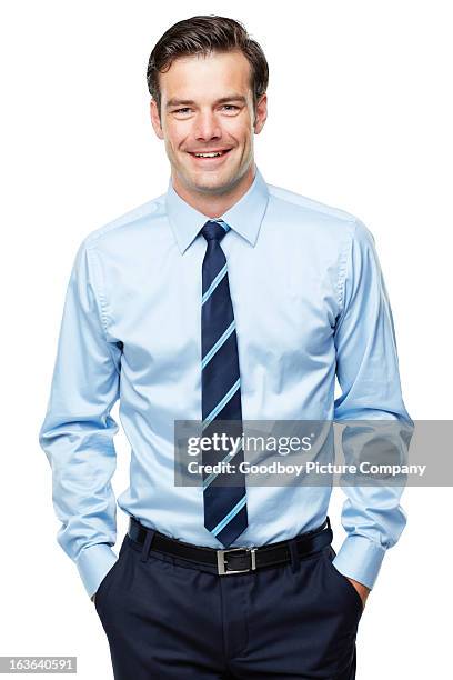décontracté attitude d'affaires - chemise et cravate photos et images de collection
