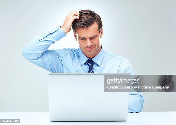 i'm a bit confused - person in front of computer stock pictures, royalty-free photos & images