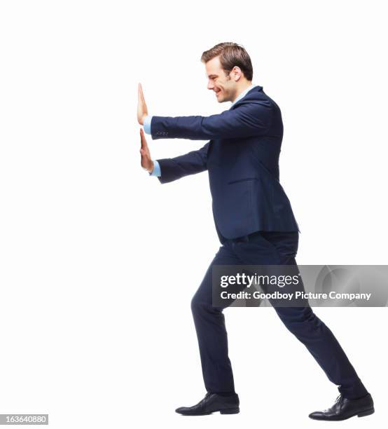 empurra para a frente para atingir os seus golos empresariais - empurrar imagens e fotografias de stock