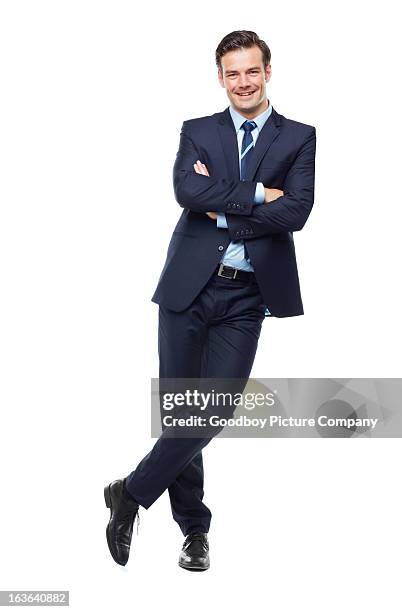 felice di essere supportato dal tuo business! - business man white background foto e immagini stock