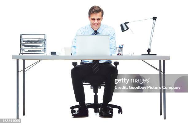 making light of his workload - businessman cut out stockfoto's en -beelden