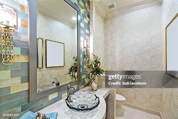 architecture:beautiful bathroom - powder room stock pictures, royalty-free photos & images