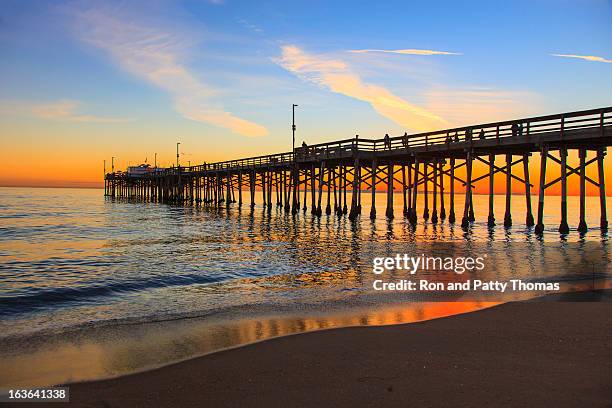 balboa pier, orange county california - california pier stock pictures, royalty-free photos & images