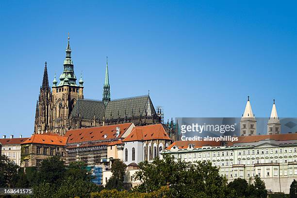saint vitus cathedral in prague - hradcany castle stock pictures, royalty-free photos & images
