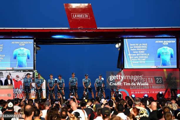 David De La Cruz of Spain, Joe Dombrowski of The United States, Daniil Pronskiy of Kazakhstan, Javier Romo Oliver of Spain, Luis Leon Sanchez of...