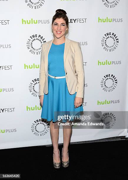 Actress Mayim Bialik arrives at the 30th Annual PaleyFest: The William S. Paley Television Festival featuring "The Big Bang Theory" at the Saban...