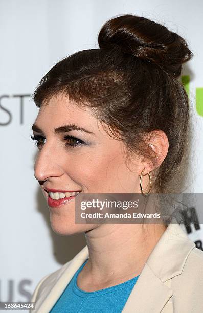 Actress Mayim Bialik arrives at the 30th Annual PaleyFest: The William S. Paley Television Festival featuring "The Big Bang Theory" at the Saban...